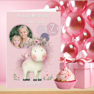 Une carte d'anniversaire avec une photo fantaisist