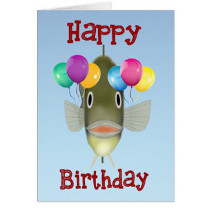 Une carte d'anniversaire de poisson