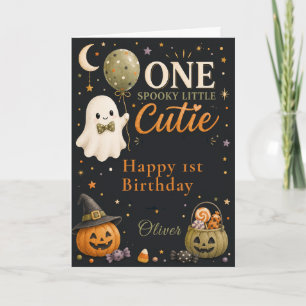 Une carte d'anniversaire mignonne et effrayante