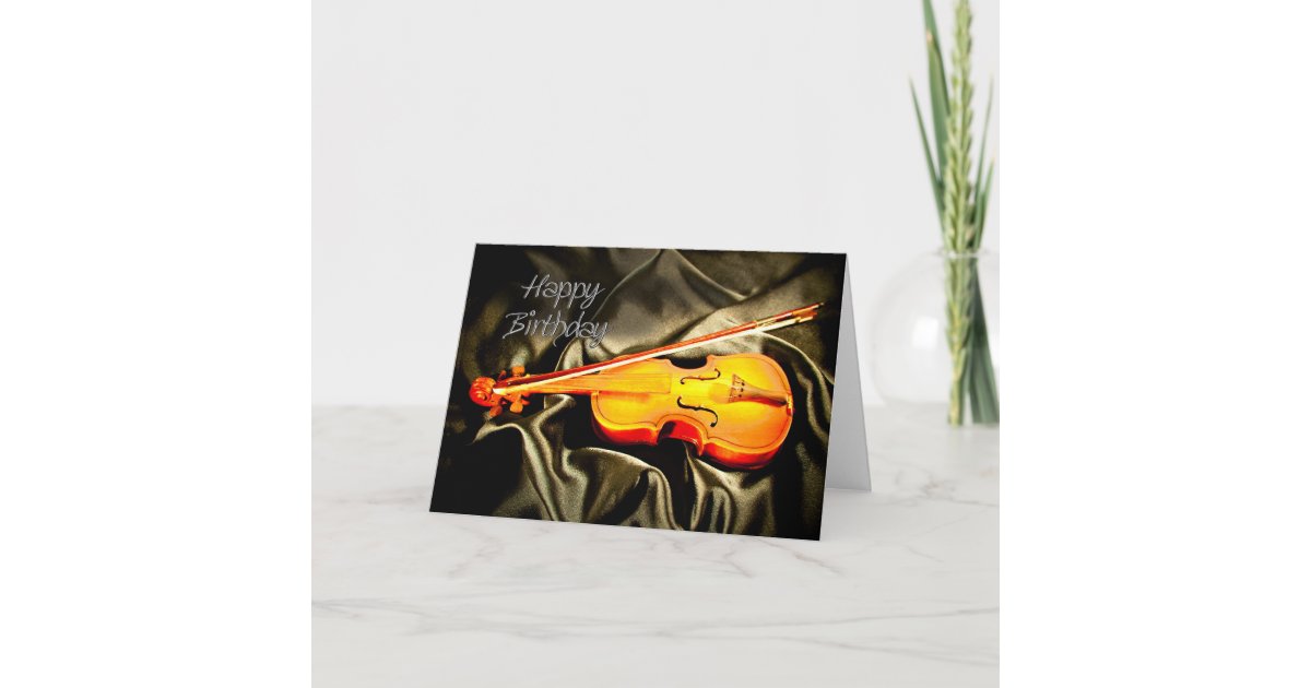 Une Carte D Anniversaire Musicale Avec Un Violon Zazzle Fr Une Carte D Anniversaire Musicale Avec Un Violon Zazzle Fr