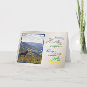 Une carte d'anniversaire pour le voisin.