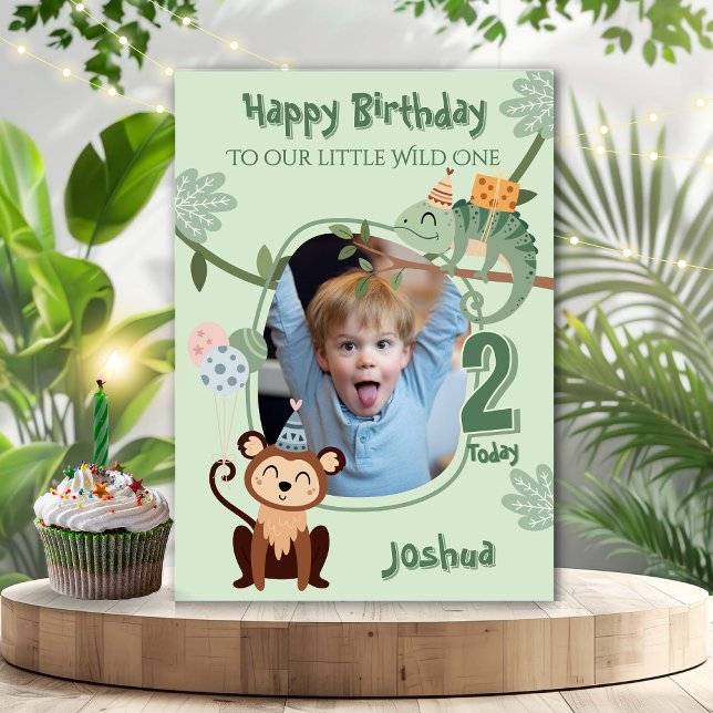 Une carte d'anniversaire sur le thème de la jungle (Créateur téléchargé)