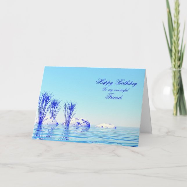 Une carte d'anniversaire tranquille pour un ami (Devant)