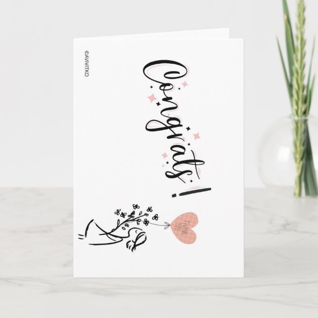 Une carte de félicitations pour réchauffer le cœur (Devant)