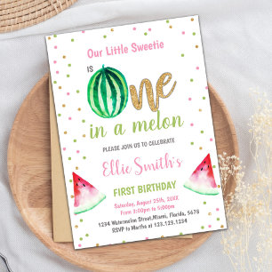 Une carte de fête d'été Melon pour filles