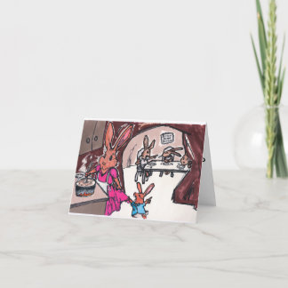 Une carte de lapin pour la maman ou les