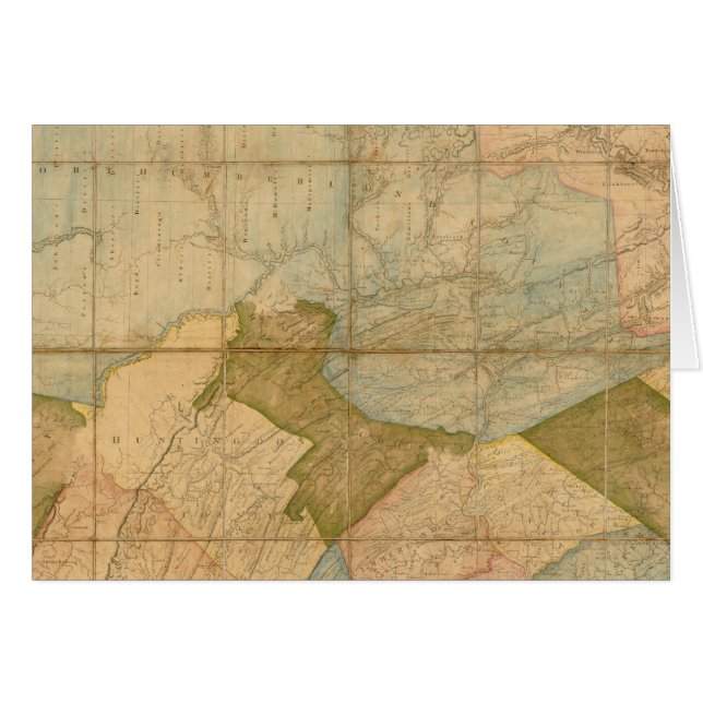 Une carte de l'état de Pennsylvanie (Devant horizontal)