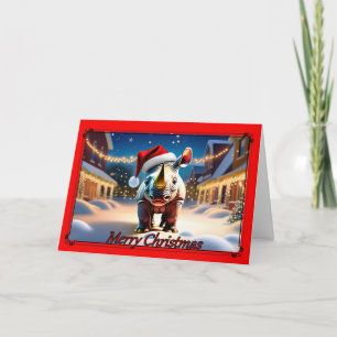 Une carte de Noël à l'acarien rhinocéros