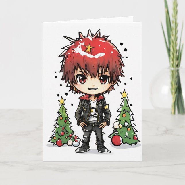 une carte de Noël de dessin animé (Devant)