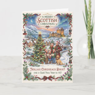Une carte de Noël de l'Écosse guid
