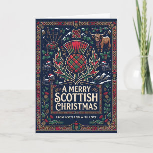 Une carte de Noël des Highlands très écossaise