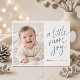 Une carte de Noël photo Bébé Un peu plus de joie b