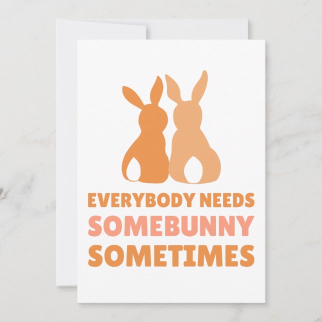 Une carte de Pâques pour aimer un petit lapin (Devant)
