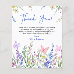 Une carte de remerciement pour Baby Shower A Littl