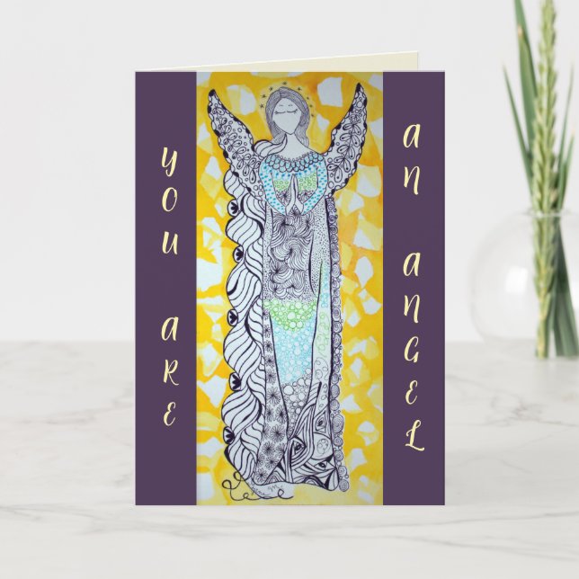 UNE CARTE DE REMERCIEMENTS D'ANGE (Devant)