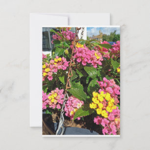 Une carte de remerciements fleurie