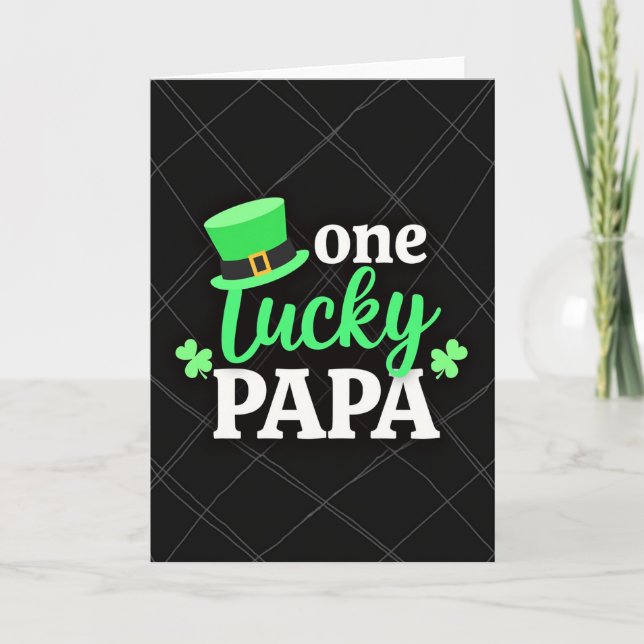 Une carte de Saint-Patrick pour un papa chanceux (Devant)