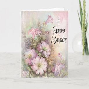 Une carte de sympathie florale