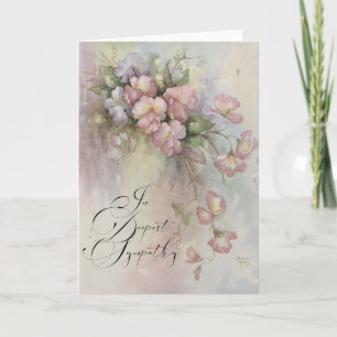 Une carte de sympathie florale