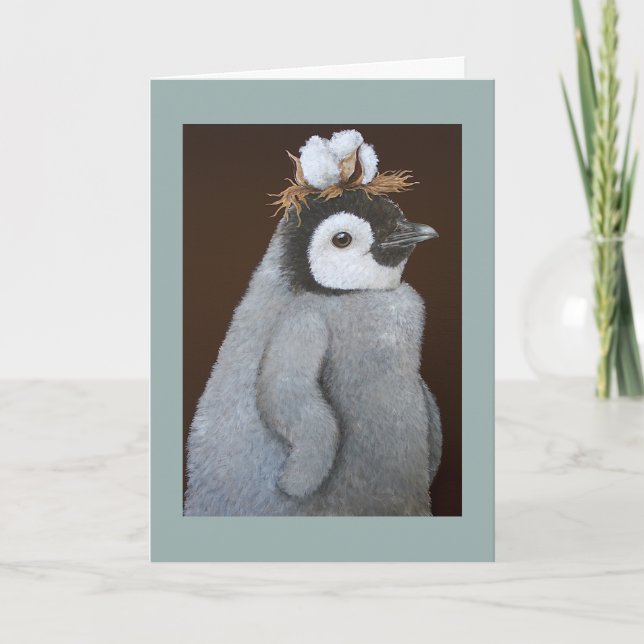 Une carte de vacances de pingouin du sud fin (Devant)