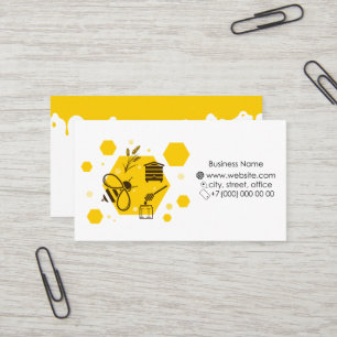 Une carte de visite pour un apiculteur, production