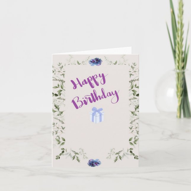 Une carte de vœux d'anniversaire pour réchauffer l (Devant)
