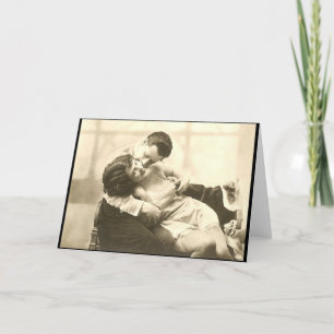 Une carte de voeux de baiser