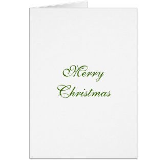 Une carte de vœux de Noël blanche.