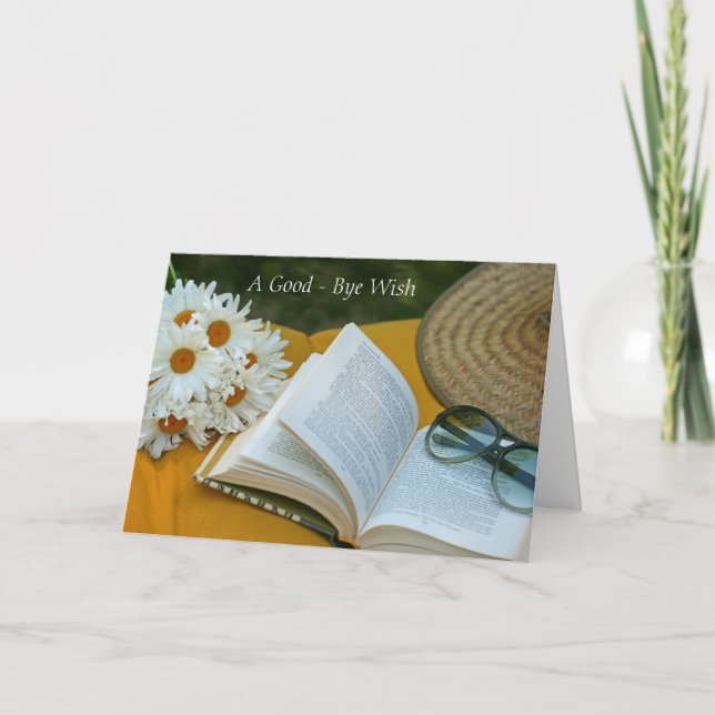 Une carte de voeux de revoir pliée (Devant)