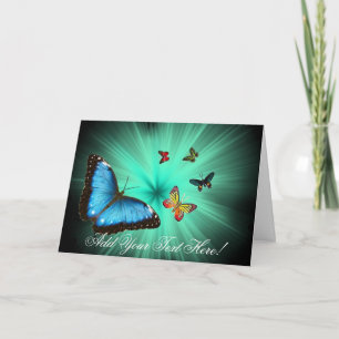 Une carte de voeux de voyage de Butterflys