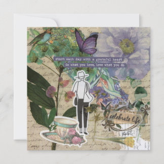 Une Carte De Voeux Plat Coeur/Violet Gratuit