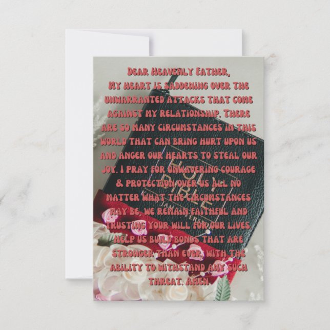 Une carte de voeux plate pour la prière quotidienn (Devant)