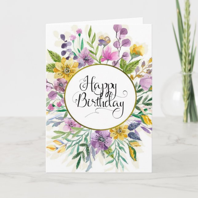 Une carte de vœux pour les anniversaires (Devant)