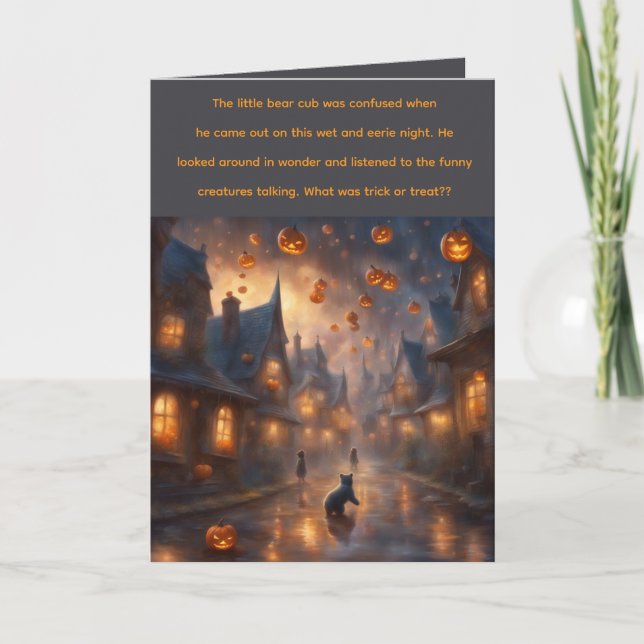 Une carte de vœux pour l'histoire d'Halloween  (Devant)
