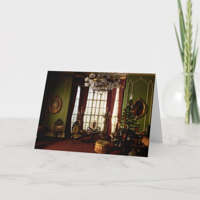 Une carte de vœux vierge pour un Noël victorien (Devant)