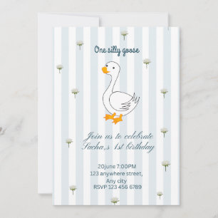 Une carte d'invitation d'anniversaire One Silly Go