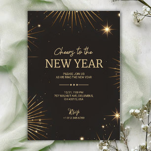 Une carte d'invitation pour le nouvel an festive
