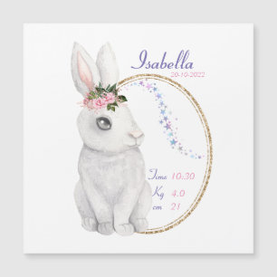 Une carte magnétique faire-part de naissance perso