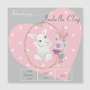 UNE CARTE MAGNÉTIQUE FAIRE-PART DE NAISSANCE PERSO