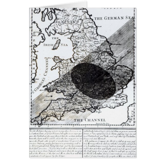 Une carte montrant le passage de l'ombre de la (Devant)