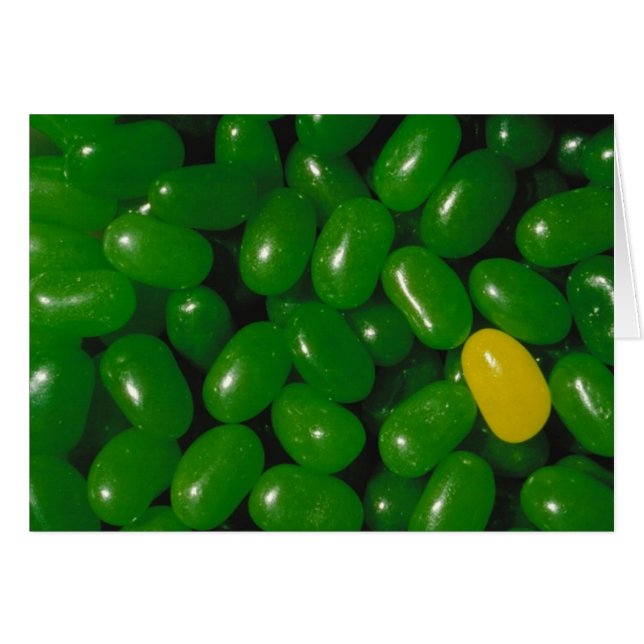 Une Carte Parmi Les Nombreuses Jellybeans (Devant Horizontal)