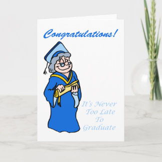 Une carte plus ancienne et plus sage de diplômé
