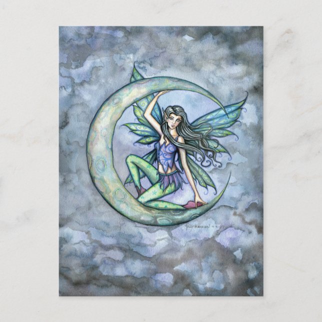 Une carte postale d'art de fée de lune (Devant)