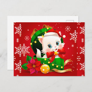 Une carte postale de chaton joueur