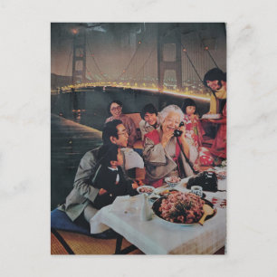 Une carte postale de dîner de famille pittoresque 