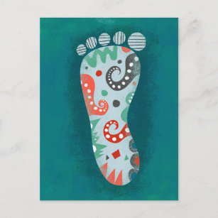 Une carte postale de pied