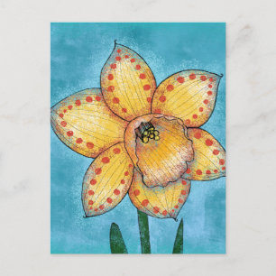 Une Carte Postale Dotty Daffodique