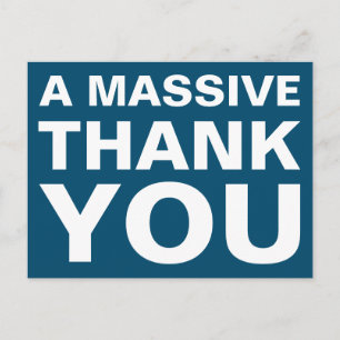 Une carte postale Merci massive