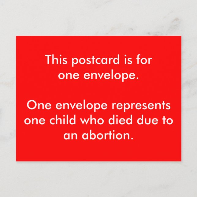 Une carte postale pour le jour rouge d'enveloppe (Devant)