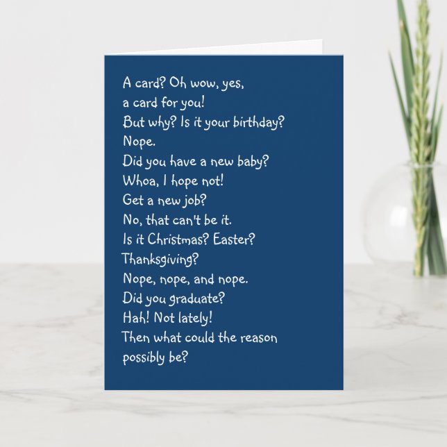 Une carte sans motif (Devant)